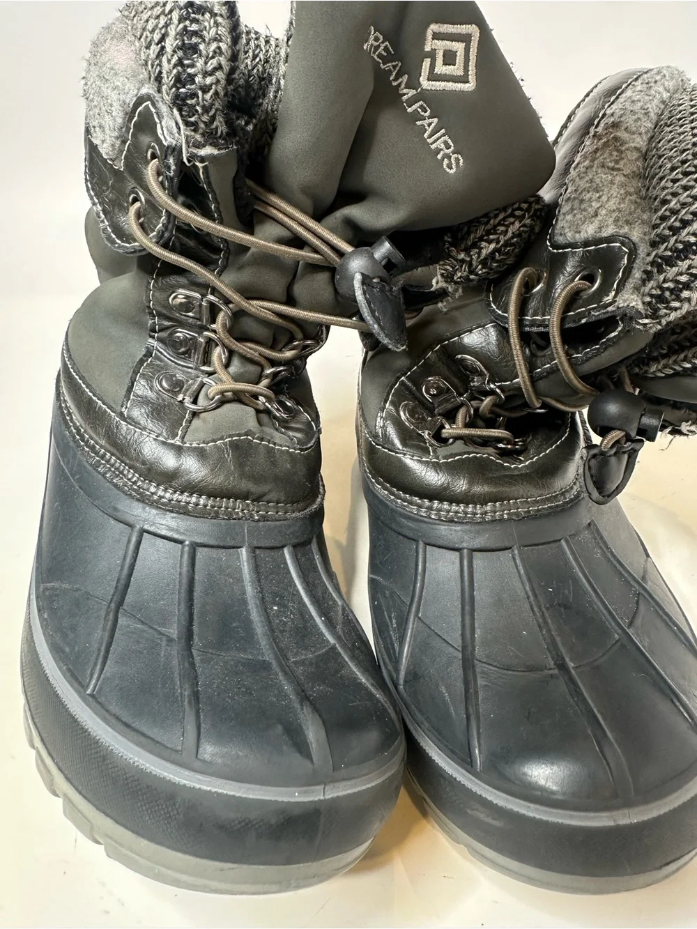 Dream Pairs Kids Black & Gray Waterproof Snow Boots